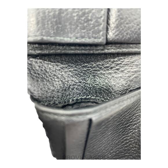 🔴 Gucci Logo Stripe Web Bifold Wallet - Black Leather - Picture 10 of 10